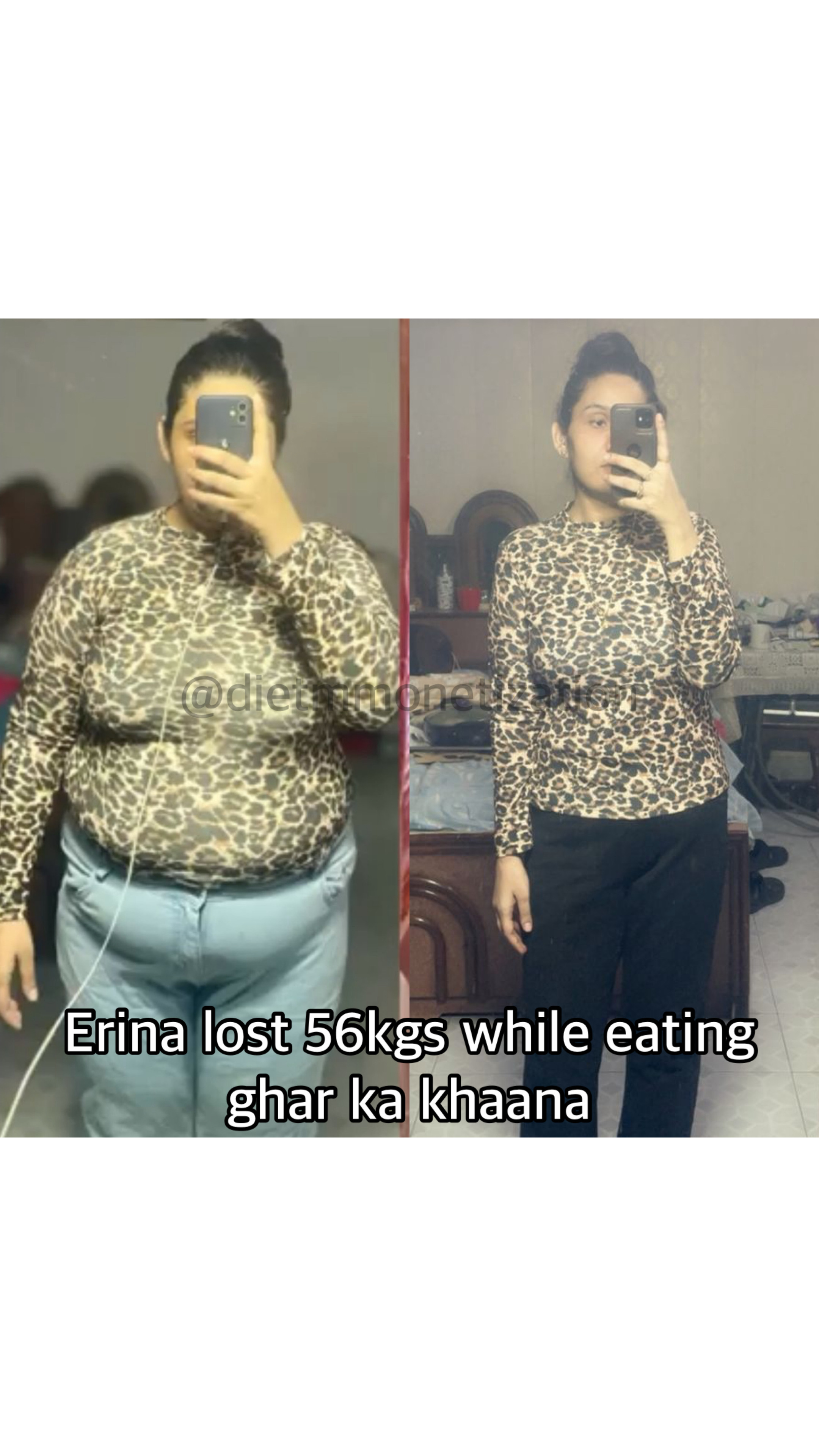 Erina lost 56kgs while eating ghar ka khaana