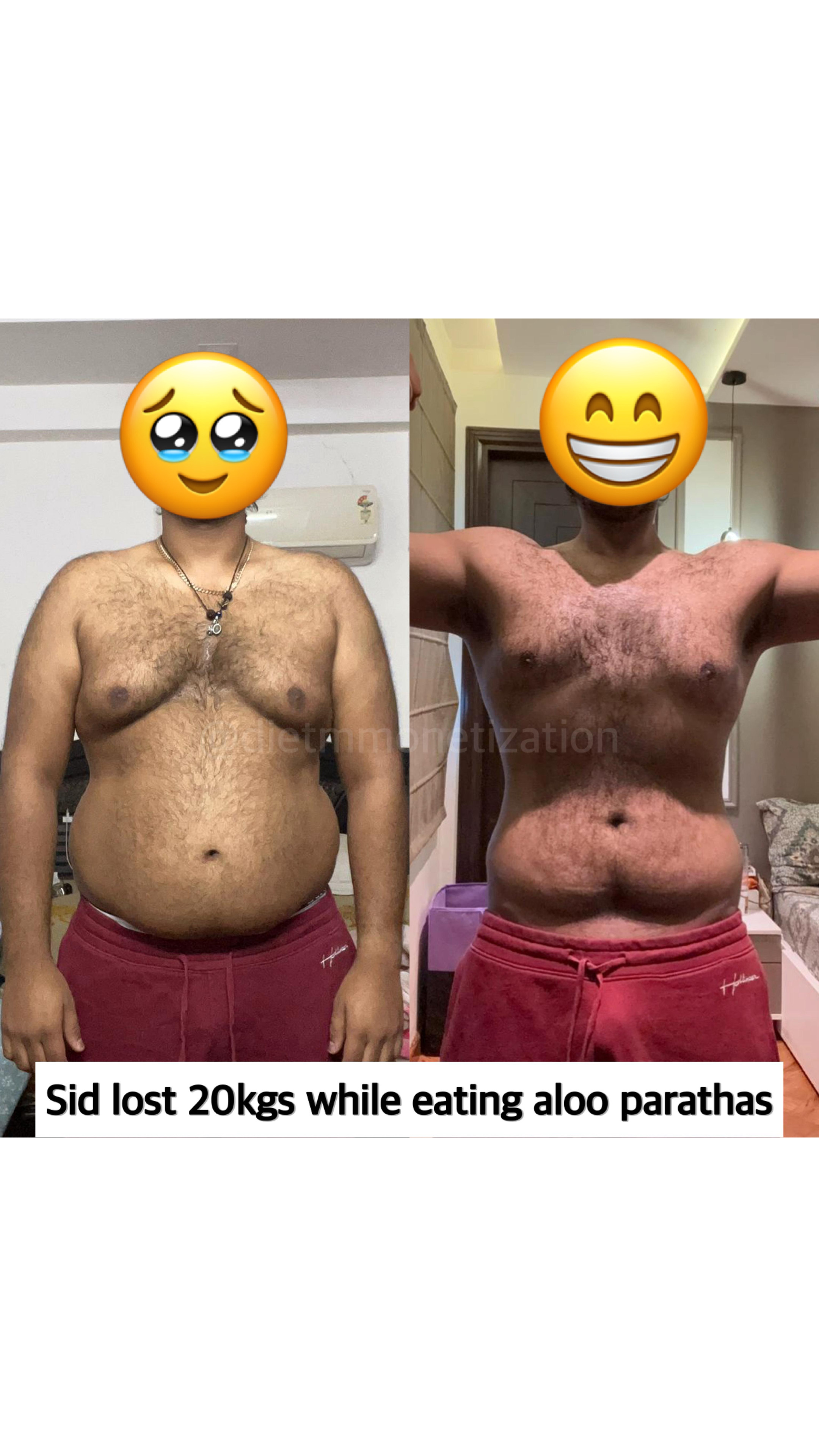 Sid lost 20kgs while eating aloo parathas