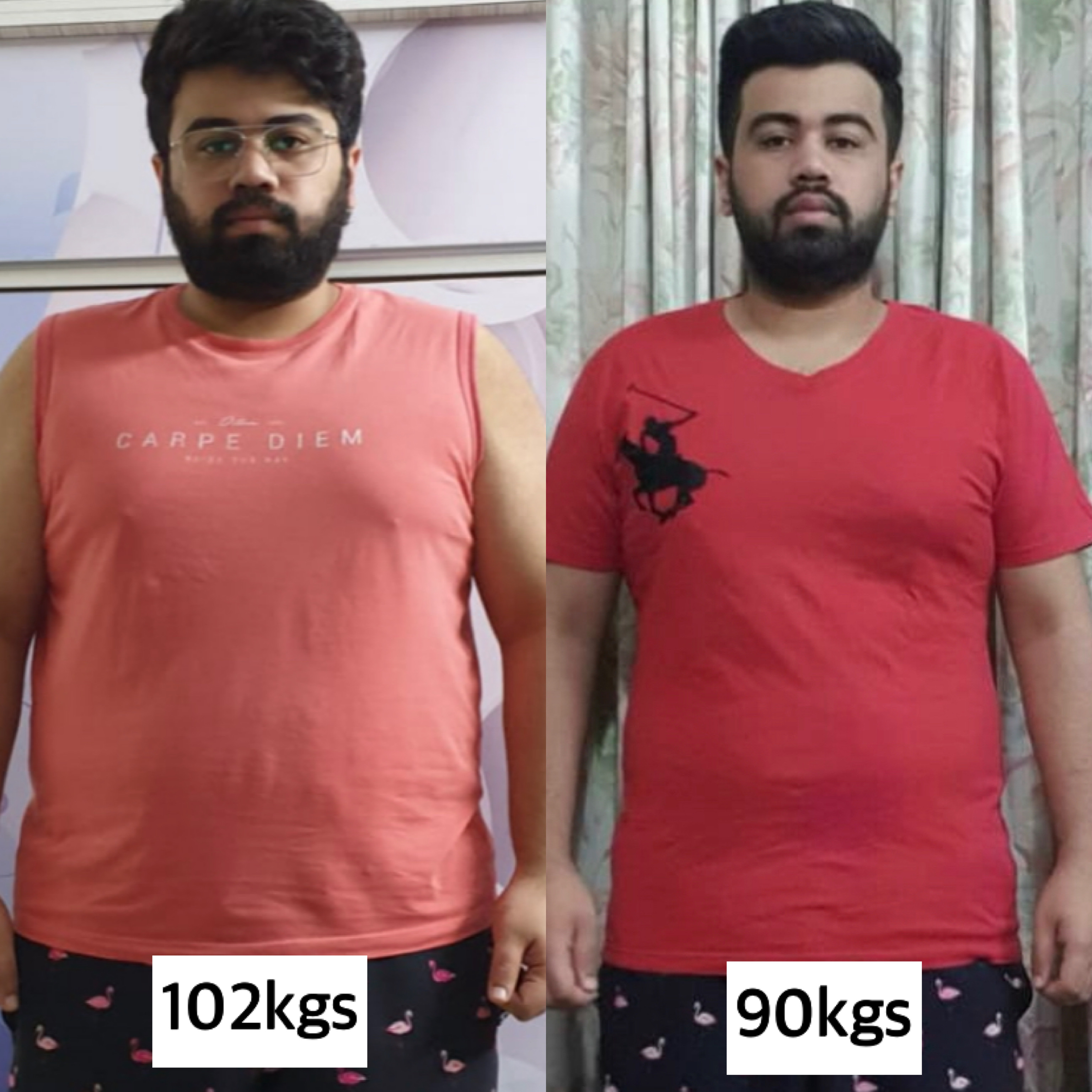 Client went from 102kgs to 90kgs