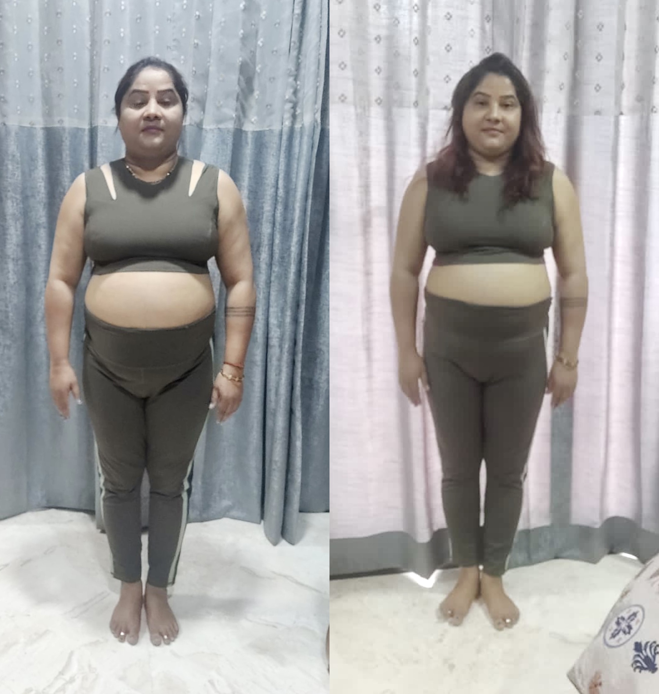 Client's toned physique before-and-after
